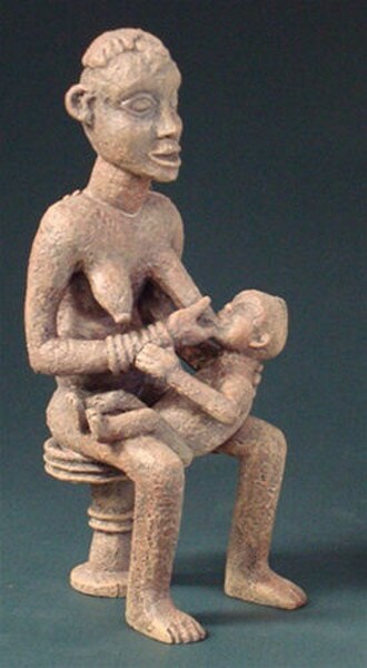 African Bangwa Anyi Mother Of Twins Figurine Sculpture Reproductions